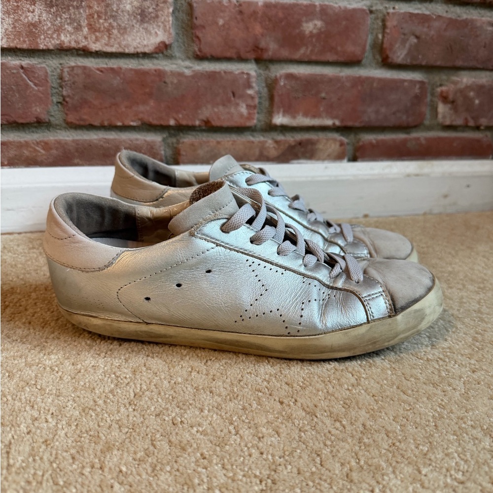Golden Goose Silver Sneakers